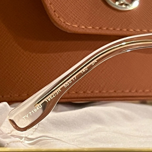 Tory Burch Clear and Green Sunglasses - Picture 8 of 12